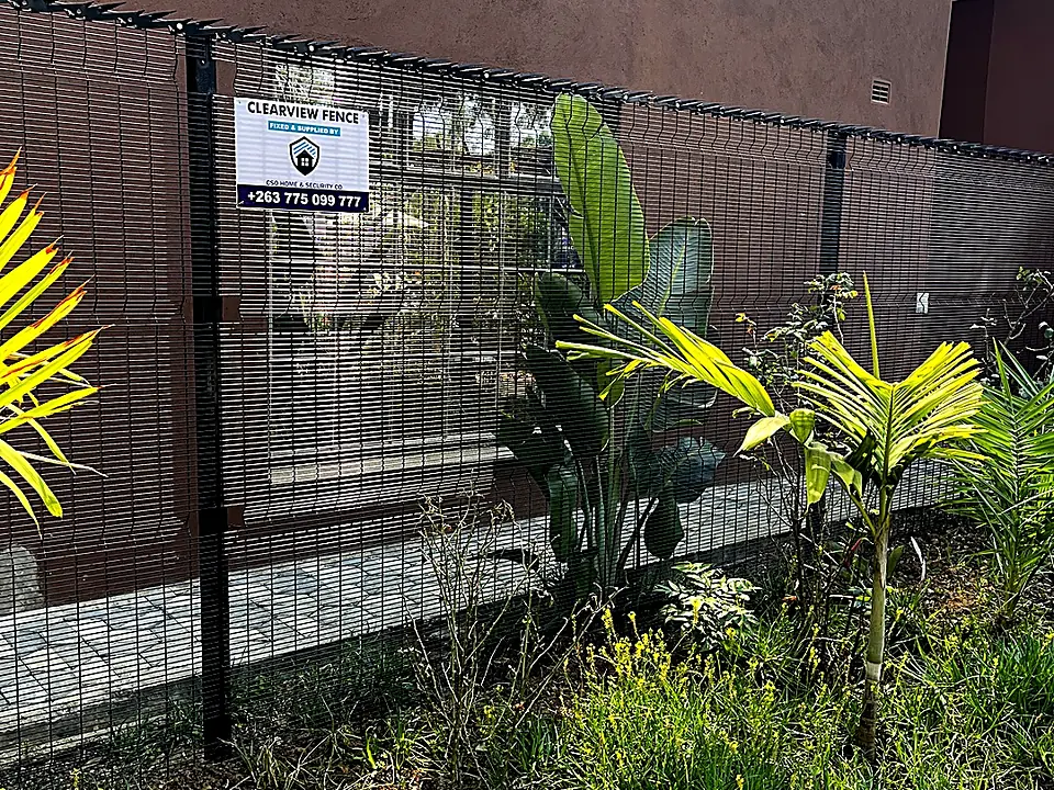 Clearview fence & gate installed by CSO in Mt Pleasant, Harare